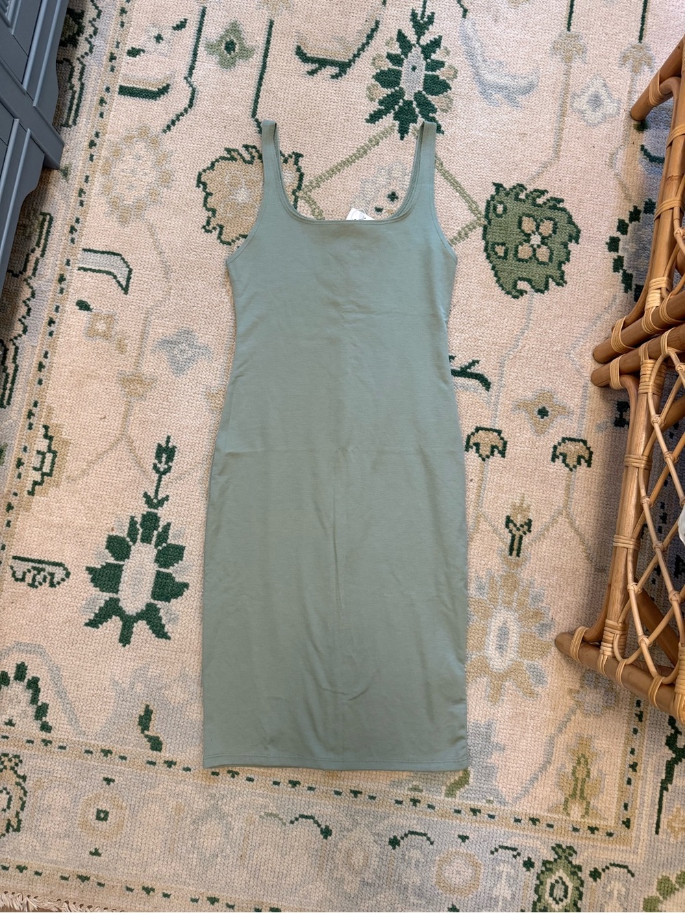 Zara Sage Green Tank Midi Dress